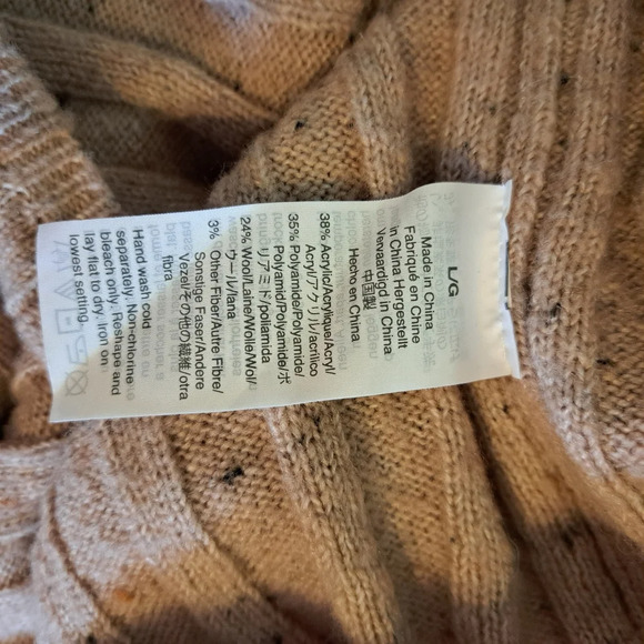 Madewell Pink Wool Blend Long Sleeve Sweater Size Large Womens - Picture 4 of 6